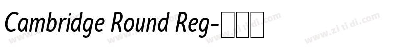 Cambridge Round Reg字体转换